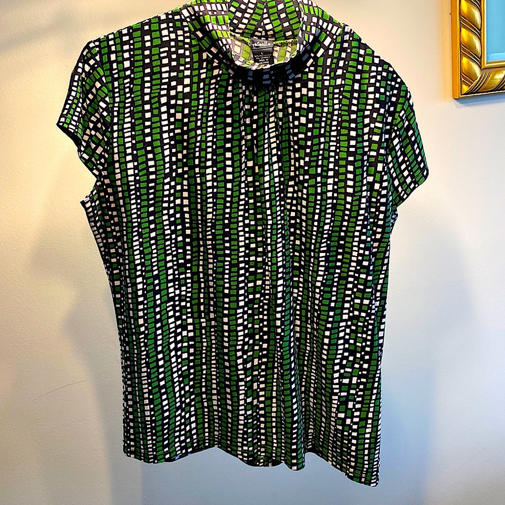Green patterned shirt